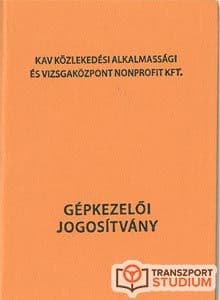 Mustársárga gépkezelői jogosítvány
